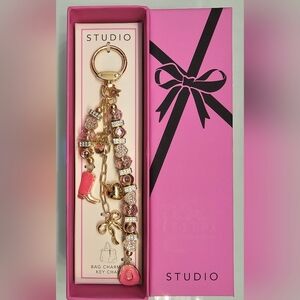 Studio Pink and Gold Key Charm Holder